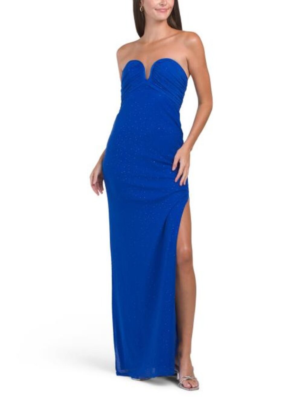 JULES AND CLEO Sleek Strapless Gown